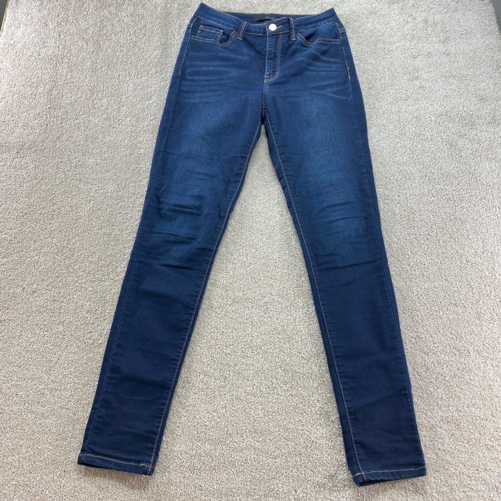 Kancan Jeans Womens Size 27 Mid Rise Skinny Dark Wash BK1067L